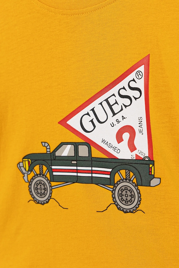 Chłopiec Guess longsleeve bawełniany niemowlęcy I5BI01.I3Z14.9BYA żółty