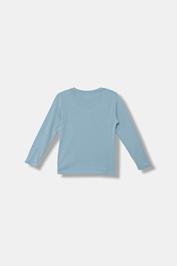 Guess longsleeve din bumbac pentru copii L5BI01.I3Z14.9BYA albastru AW25