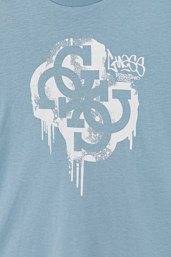 Băieți Guess longsleeve din bumbac pentru copii L5BI01.I3Z14.9BYA albastru