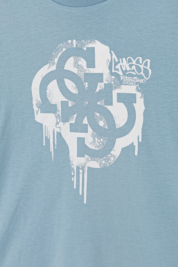 Băieți Guess longsleeve din bumbac pentru copii L5BI01.I3Z14.9BYA albastru