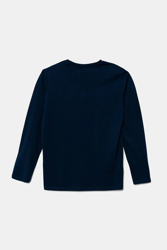 Guess longsleeve bawełniany dziecięcy L5BI09.I3Z14.9BYA granatowy AW25