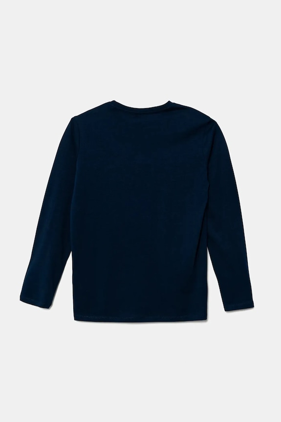Guess longsleeve bawełniany dziecięcy L5BI09.I3Z14.9BYA granatowy AW25