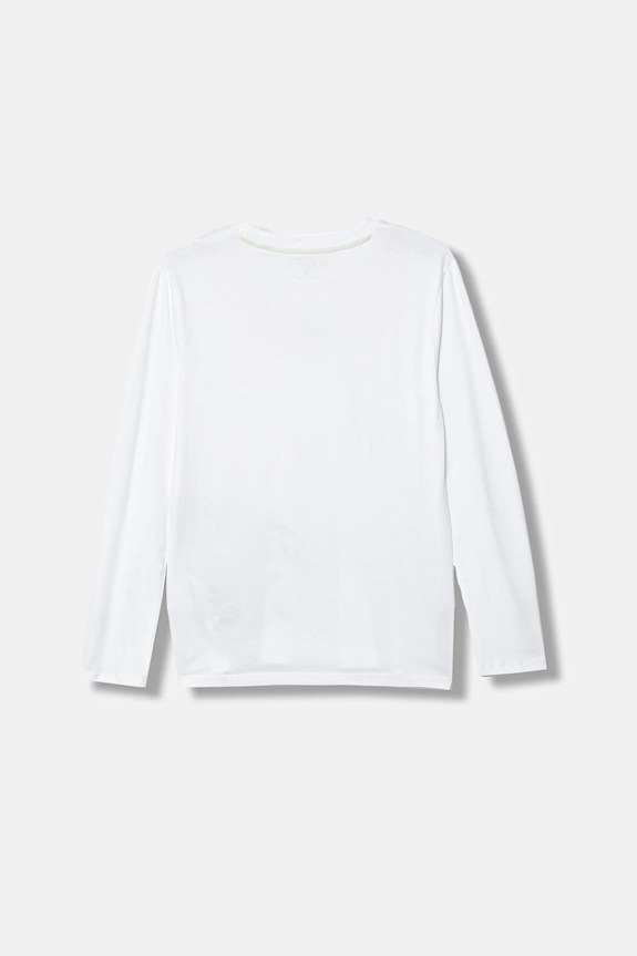 Guess longsleeve bawełniany dziecięcy L5BI28.I3Z14.9BYA biały AW25