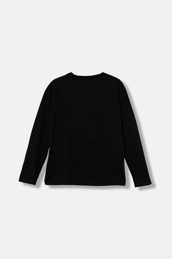 Guess longsleeve din bumbac pentru copii L5BI35.I3Z14.9BYA negru AW25