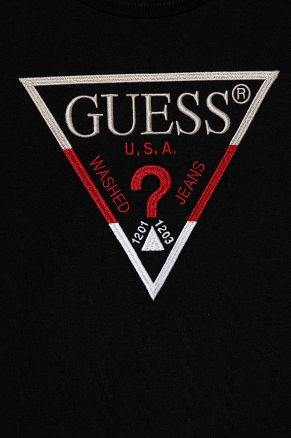 Băieți Guess longsleeve din bumbac pentru copii L5BI35.I3Z14.9BYA negru