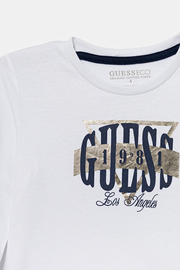 Αγορίστικα Παιδικό βαμβακερό μακρυμάνικο Guess N5BI01.I3Z14.9BYA λευκό