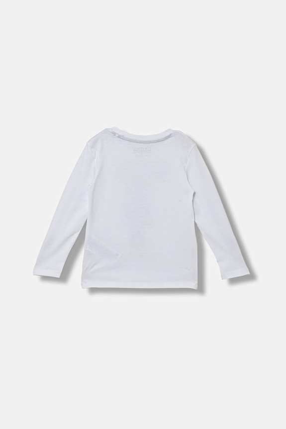 Παιδικό βαμβακερό μακρυμάνικο Guess N5BI04.I3Z14.9BYA λευκό AW25