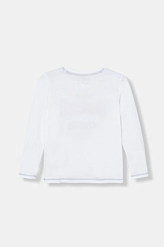 Guess longsleeve bawełniany dziecięcy N5BI06.I3Z14.9BYA biały AW25