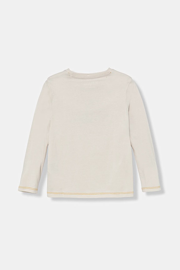 Guess longsleeve bawełniany dziecięcy N5BI11.I3Z14.9BYA beżowy AW25