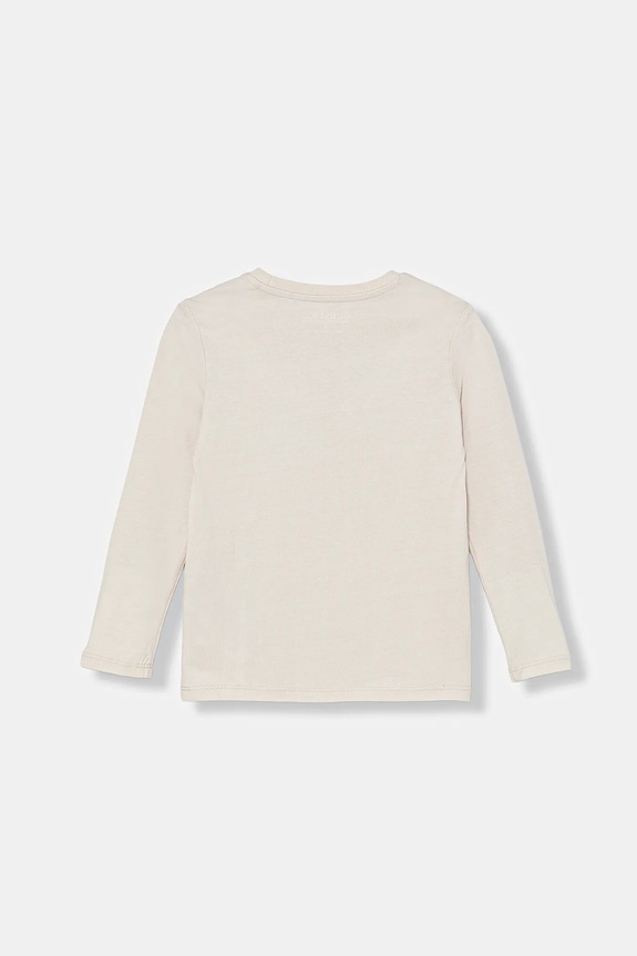 Guess longsleeve bawełniany dziecięcy N5BI13.I3Z14.9BYA beżowy AW25
