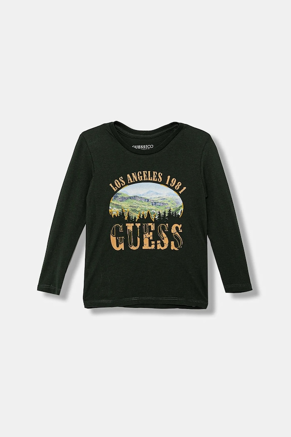 Хлопковый детский лонгслив Guess хлопок зелёный N5BI13.I3Z14.9BYA