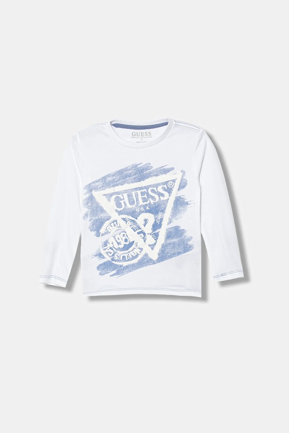 Хлопковый детский лонгслив Guess хлопок белый N5BI17.I3Z14.9BYA