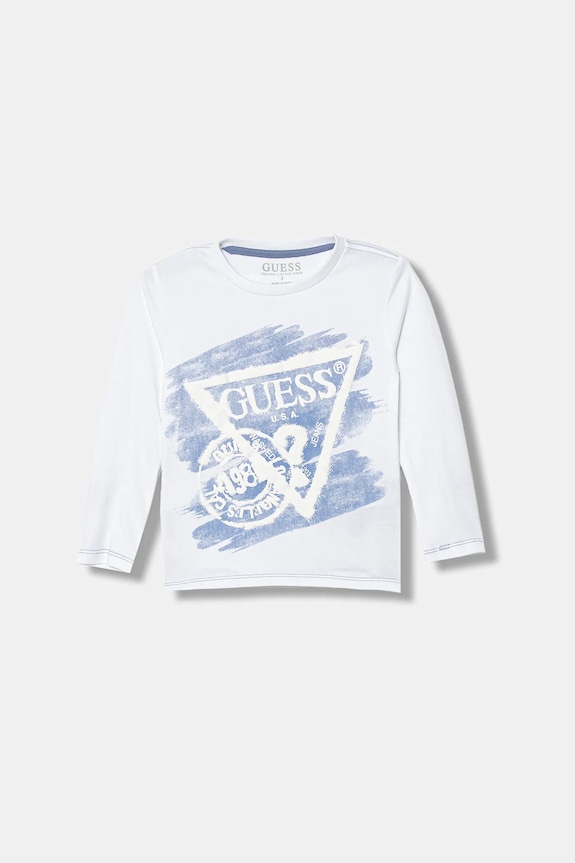 Хлопковый детский лонгслив Guess хлопок белый N5BI17.I3Z14.9BYA