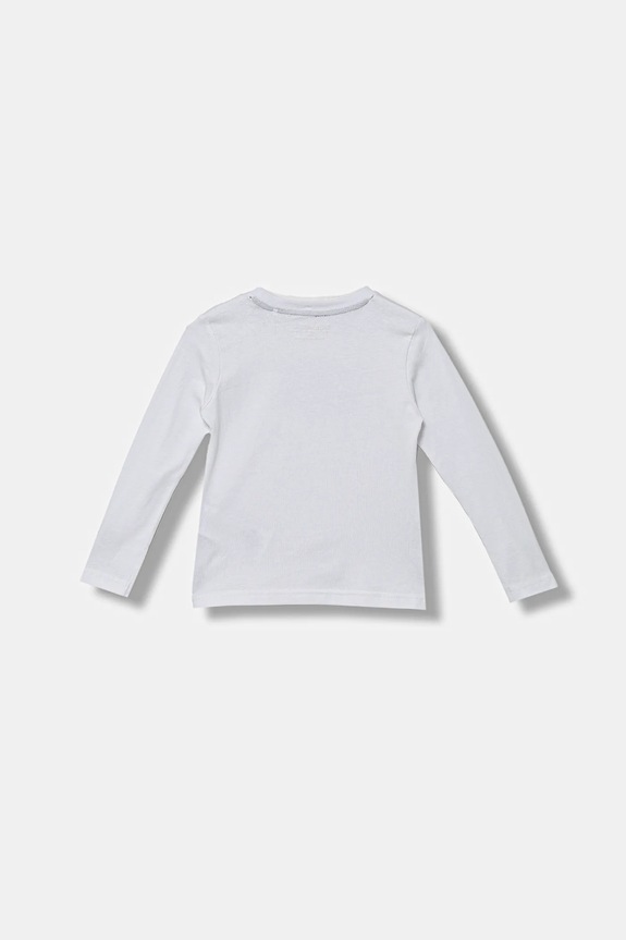 Guess longsleeve din bumbac pentru copii N5BI18.I3Z14.9BYA alb AW25