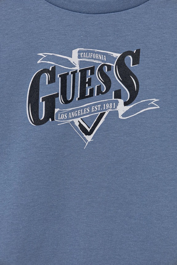 Мальчик Хлопковый детский лонгслив Guess N5BI18.I3Z14.9BYA голубой