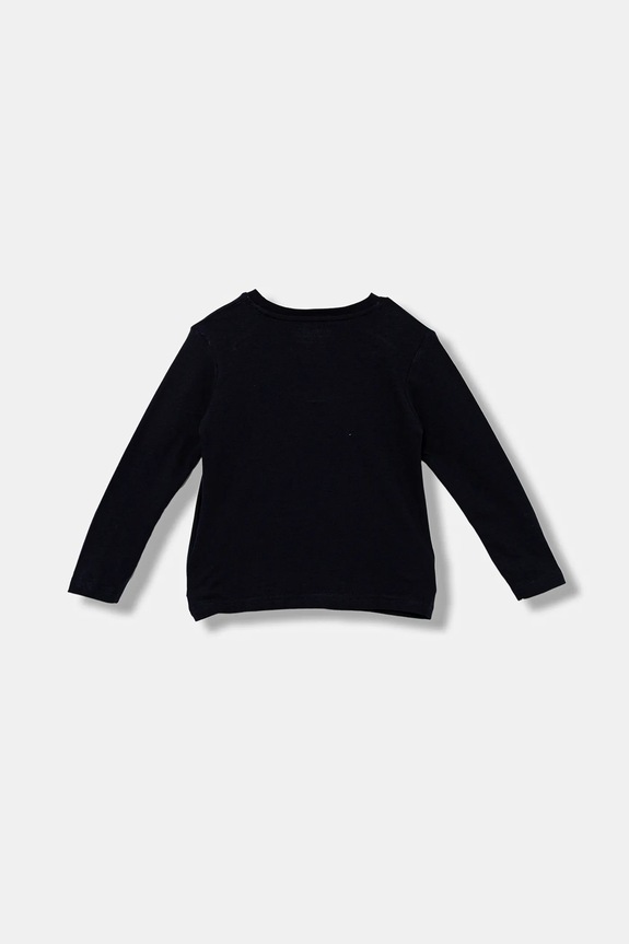 Guess longsleeve bawełniany dziecięcy N5BI18.I3Z14.9BYA granatowy AW25