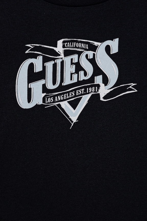 Chłopiec Guess longsleeve bawełniany dziecięcy N5BI18.I3Z14.9BYA granatowy
