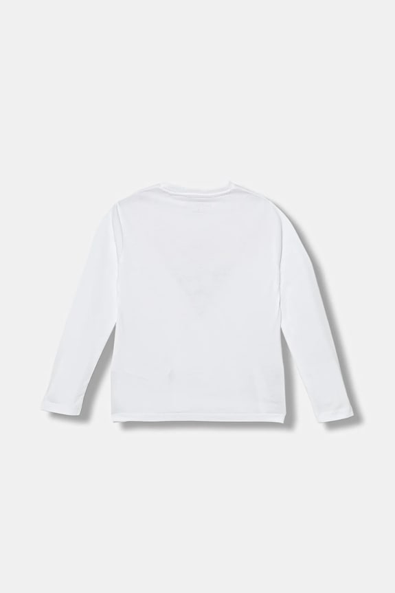 Хлопковый детский лонгслив Guess N5BI21.I3Z14.9BYA белый AW25