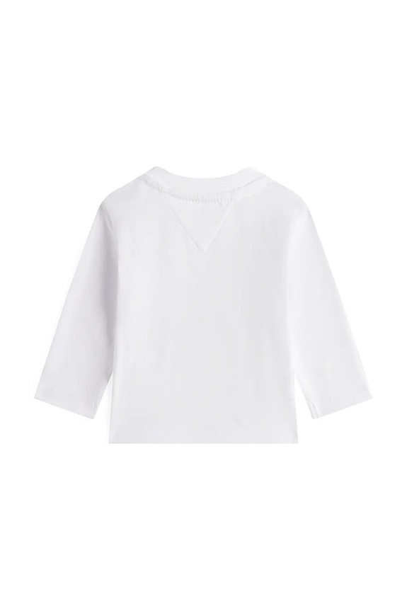 Dječja majica dugih rukava s pamukom Tommy Hilfiger KN0KN02059.9BYA bijela AW25