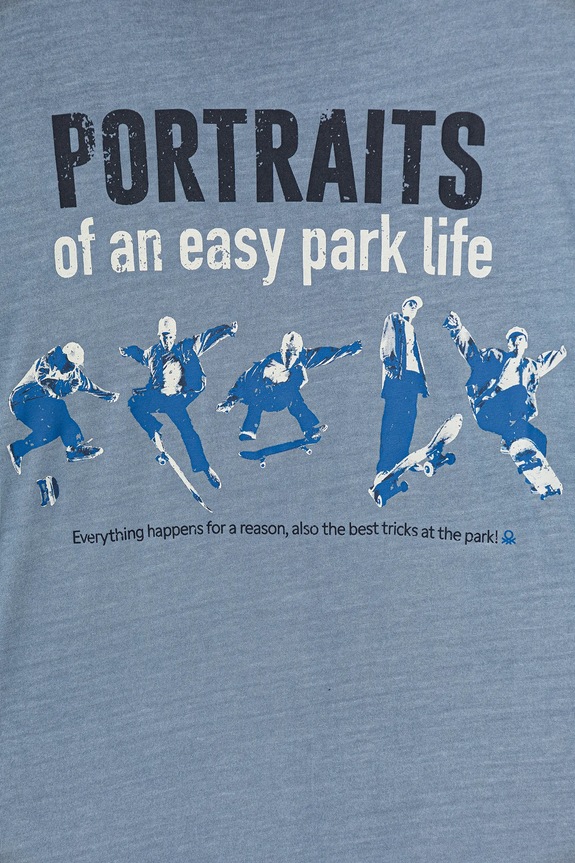 Αγορίστικα Παιδικό βαμβακερό μακρυμάνικο United Colors of Benetton 3PCMC10QL.G.seasonal μπλε