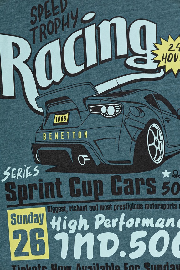 Αγορίστικα Παιδικό βαμβακερό μακρυμάνικο United Colors of Benetton 3PCMC10QL.G.seasonal τιρκουάζ