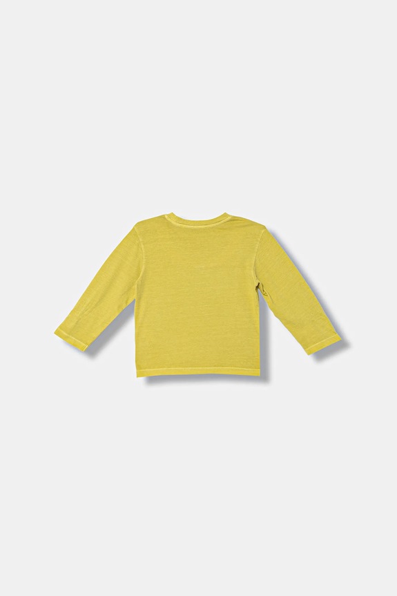Detská bavlnená košeľa s dlhým rukávom United Colors of Benetton 3PCMG10K6.P.seasonal zelená AW25
