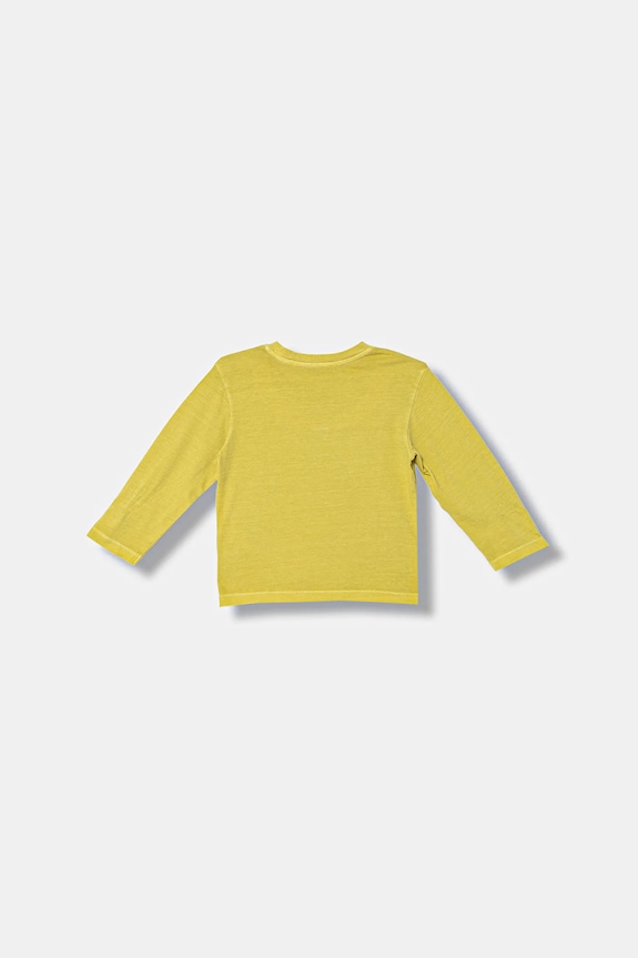 Detská bavlnená košeľa s dlhým rukávom United Colors of Benetton 3PCMG10K6.P.seasonal zelená AW25