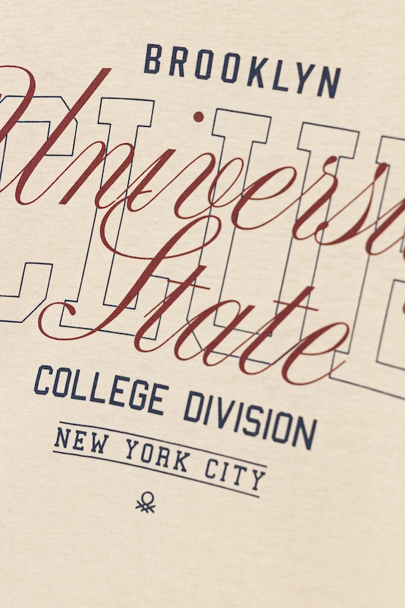 Αγορίστικα Παιδικό βαμβακερό μακρυμάνικο United Colors of Benetton 35RYC10QQ.G.seasonal μπεζ