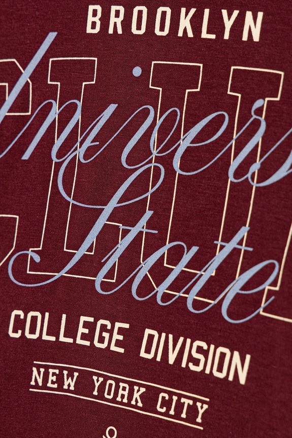 Αγορίστικα Παιδικό βαμβακερό μακρυμάνικο United Colors of Benetton 35RYC10QQ.G.seasonal μπορντό