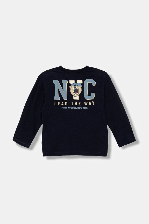 Παιδικό βαμβακερό μακρυμάνικο United Colors of Benetton 35RYG10K4.P.seasonal σκούρο μπλε AW25