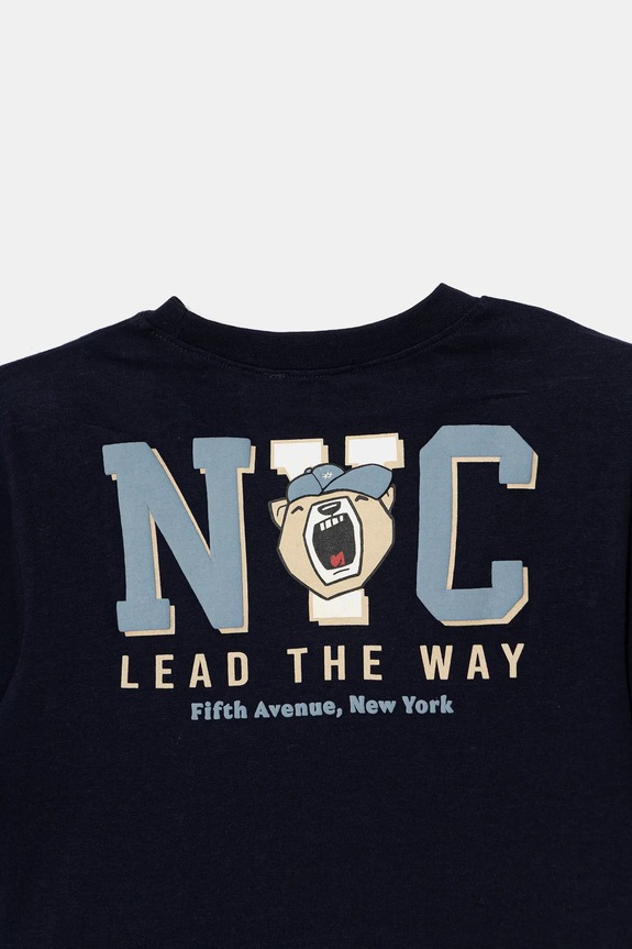 Αγορίστικα Παιδικό βαμβακερό μακρυμάνικο United Colors of Benetton 35RYG10K4.P.seasonal σκούρο μπλε