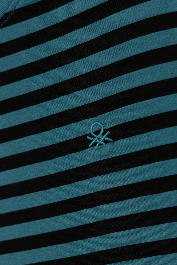 Αγορίστικα Παιδικό βαμβακερό μακρυμάνικο United Colors of Benetton 3FNLC10QB.G.seasonal τιρκουάζ