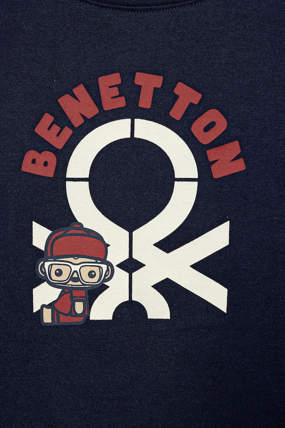 Αγορίστικα Παιδικό βαμβακερό μακρυμάνικο United Colors of Benetton 3I1XG10F2.P.reproposed σκούρο μπλε