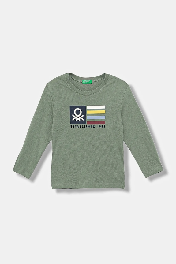 United Colors of Benetton gyerek hosszúujjú nyomtatásos zöld 3I1XG10JZ.P.seasonal