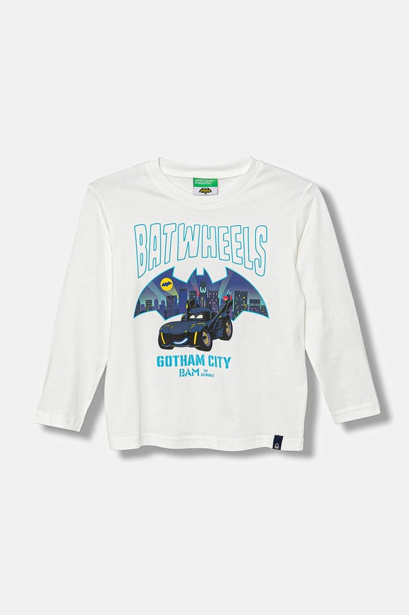 Παιδικό βαμβακερό μακρυμάνικο United Colors of Benetton βαμβάκι λευκό 35RYG10KE.P.seasonal