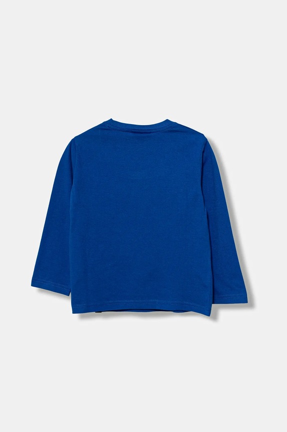 United Colors of Benetton gyerek pamut hosszú ujjú felső 35RYG10KE.P.seasonal kék AW25