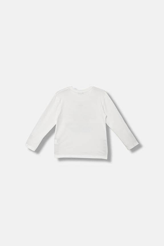 Detská bavlnená košeľa s dlhým rukávom United Colors of Benetton 3I1XC10QR.G.seasonal biela AW25