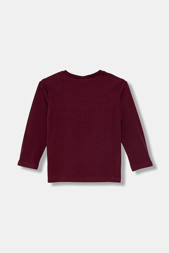 United Colors of Benetton longsleeve din bumbac pentru copii 3I1XG10KH.P.seasonal burgundia AW25