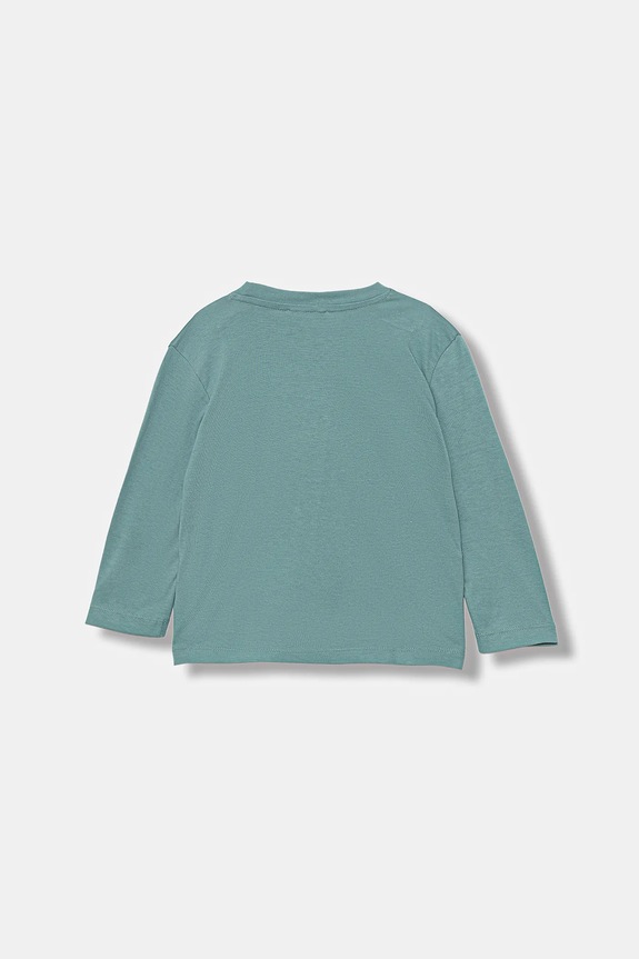 Detská bavlnená košeľa s dlhým rukávom United Colors of Benetton 3I1XG10KQ.P.seasonal tyrkysová AW25
