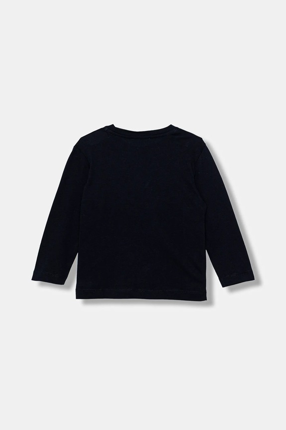 Detská bavlnená košeľa s dlhým rukávom United Colors of Benetton 3I1XG10KQ.P.seasonal tmavomodrá AW25