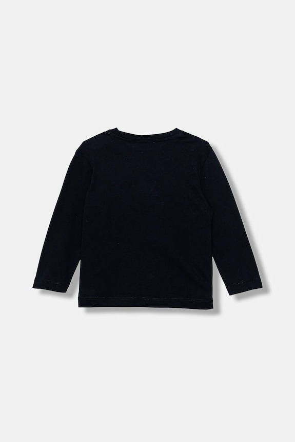Detská bavlnená košeľa s dlhým rukávom United Colors of Benetton 3I1XG10KQ.P.seasonal tmavomodrá AW25