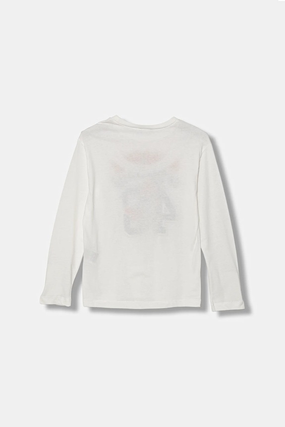Παιδικό βαμβακερό μακρυμάνικο United Colors of Benetton 3JERC10QO.G.seasonal λευκό AW25