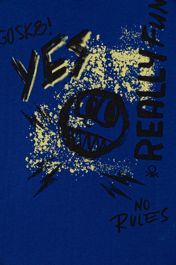 Αγορίστικα Παιδικό βαμβακερό μακρυμάνικο United Colors of Benetton 3JERG10K5.P.seasonal μπλε