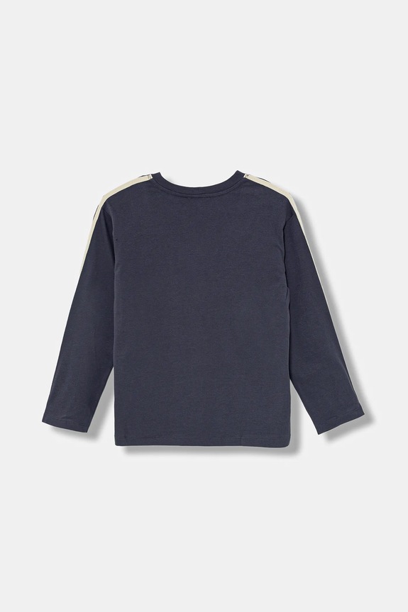 Хлопковый детский лонгслив United Colors of Benetton 3ATNC10R7.G.Seasonal тёмно-синий AW25