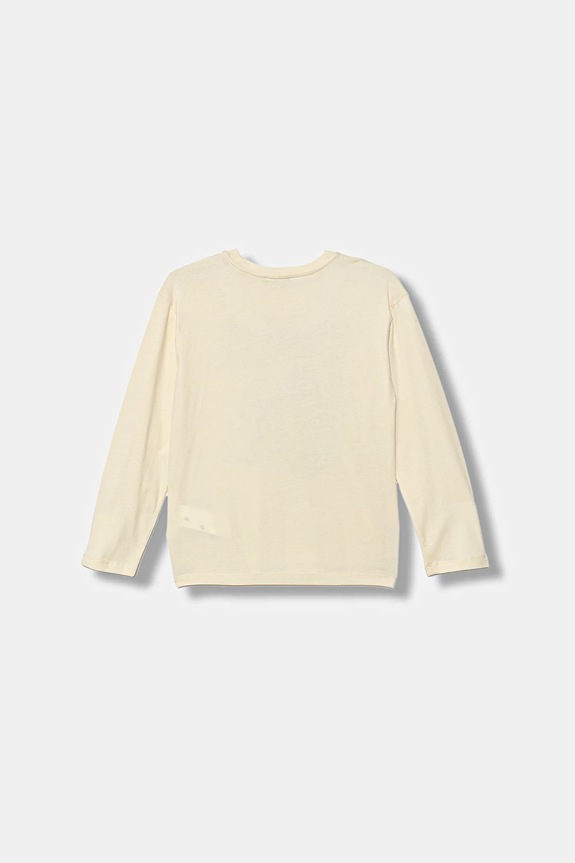 United Colors of Benetton gyerek pamut hosszú ujjú felső 3ATNC10R8.G.Seasonal bézs AW25