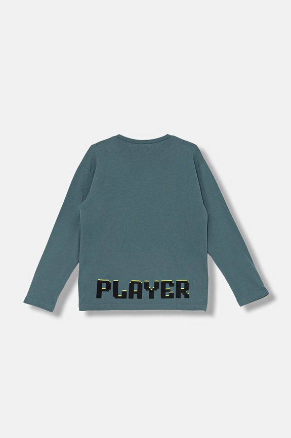 Хлопковый детский лонгслив United Colors of Benetton 3ATNC10RL.G.Seasonal зелёный AW25