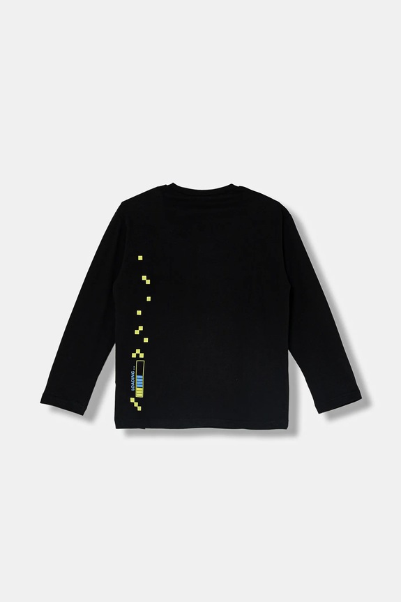 Дитячий бавовняний лонгслів United Colors of Benetton 3ATNC10RL.G.Seasonal чорний AW25