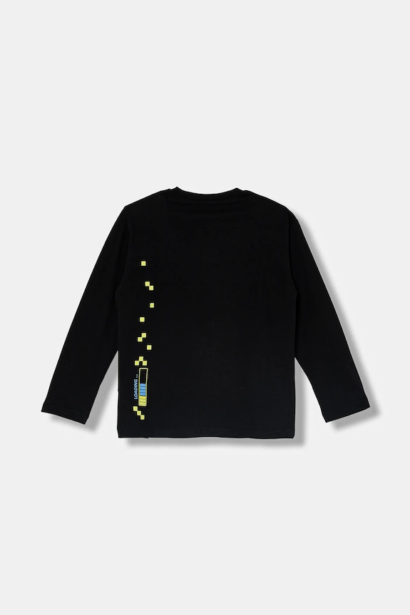 Дитячий бавовняний лонгслів United Colors of Benetton 3ATNC10RL.G.Seasonal чорний AW25
