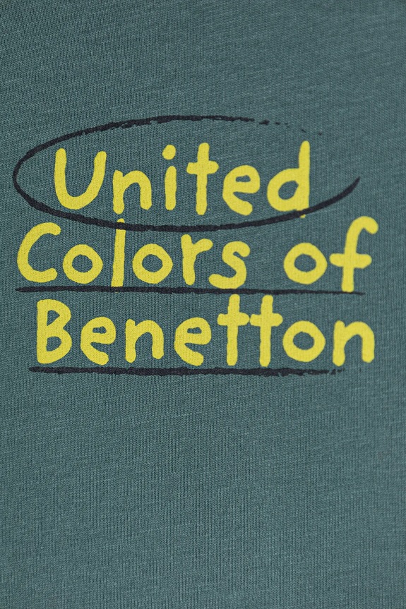 Dečki Otroška bombažna majica z dolgimi rokavi United Colors of Benetton 3ATNG10KT.P.Seasonal zelena