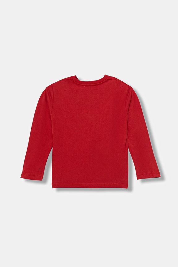 United Colors of Benetton longsleeve din bumbac pentru copii 3ATNG10KU.P.Seasonal rosu AW25